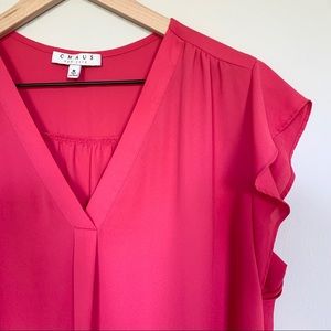Pink Short-Sleeve Blouse, size M